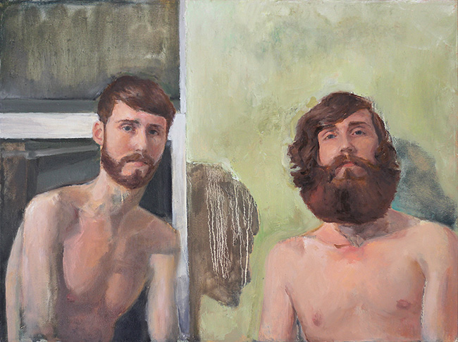 Twins on a twin bed | 2015 | 18x24 inches | Oil on canvas | Available